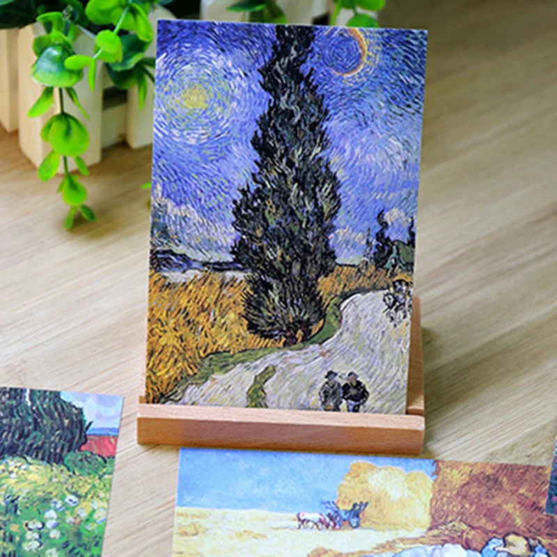 30 шт./лот винтажные закладки поздравительные открытки Ван Гог масляные закладки с живописью открытки модный подарок