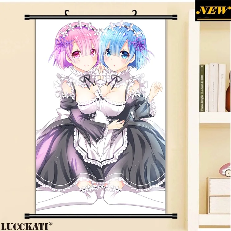 40X60 см Re: Zero Kara Hajimeru Isekai Seikatsu Rezero Rem Ram CAME мультфильм аниме Настенная картина