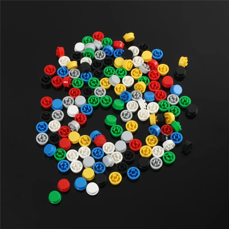 140pcs Round Mixed Color Tactile Button Caps Kit For 12x12x7.3mm Tact Switch HM 