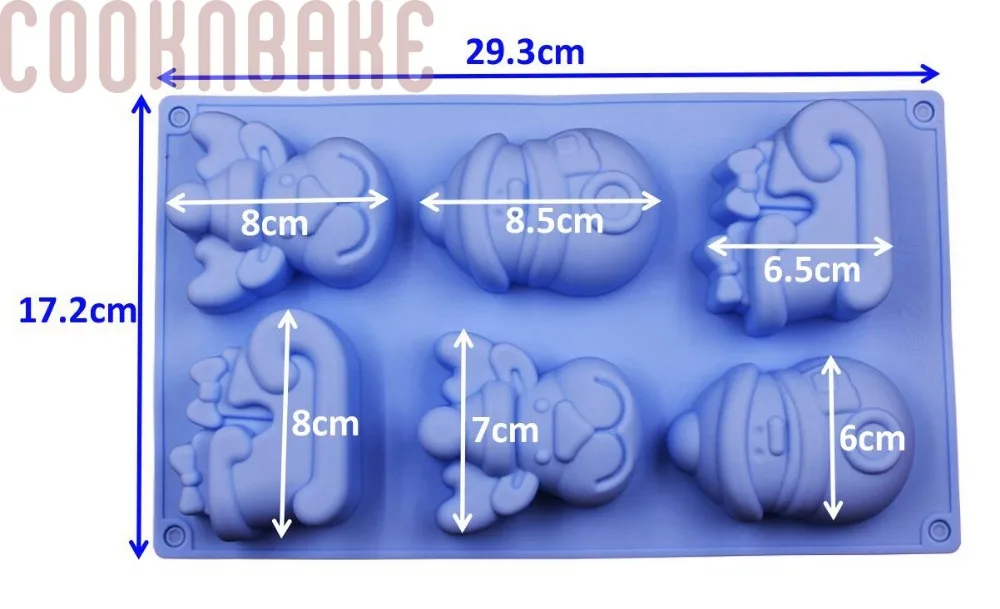 COOKNBAKE торт инструмент для выпечки Рождественский олень силиконовая форма для мыла ручной работы Смола гипсовый Снеговик сани форма конфеты chocoalte форма