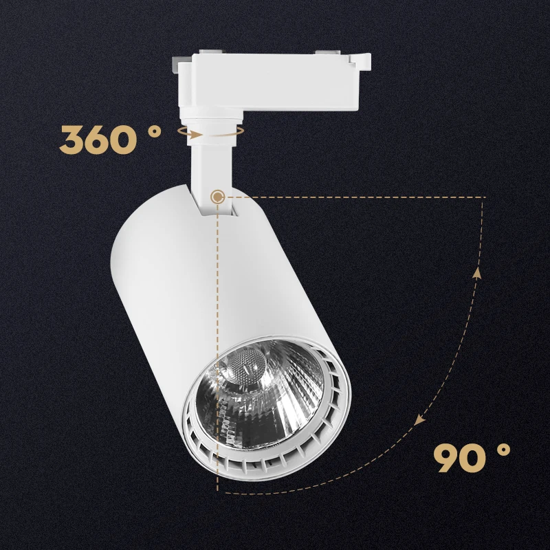 220V COB светодиодный Трековый светильник 12 Вт 20 30 40 трековым лампам алюминиевый s