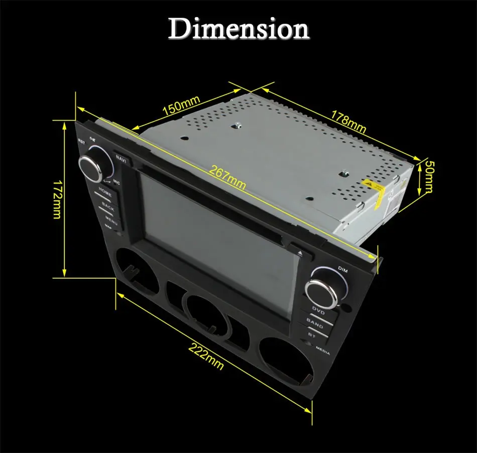  Ownice C500 Vehicle On Board Computer Unit GPS Auto DVD Multimedia Video Bluetooth Music Player For