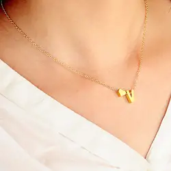 13 шт Мода сердце цепочка с именным инициалом ожерелье с буквенными подвесками Имя ювелирные изделия для женщин аксессуары подарок девушки