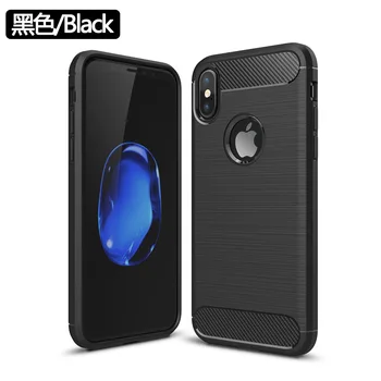 

100pcs/lot free shipping Carbon Fiber Silicone TPU Back Case for iphone 11 11Pro 11Pro Max XS XR XS MAX
