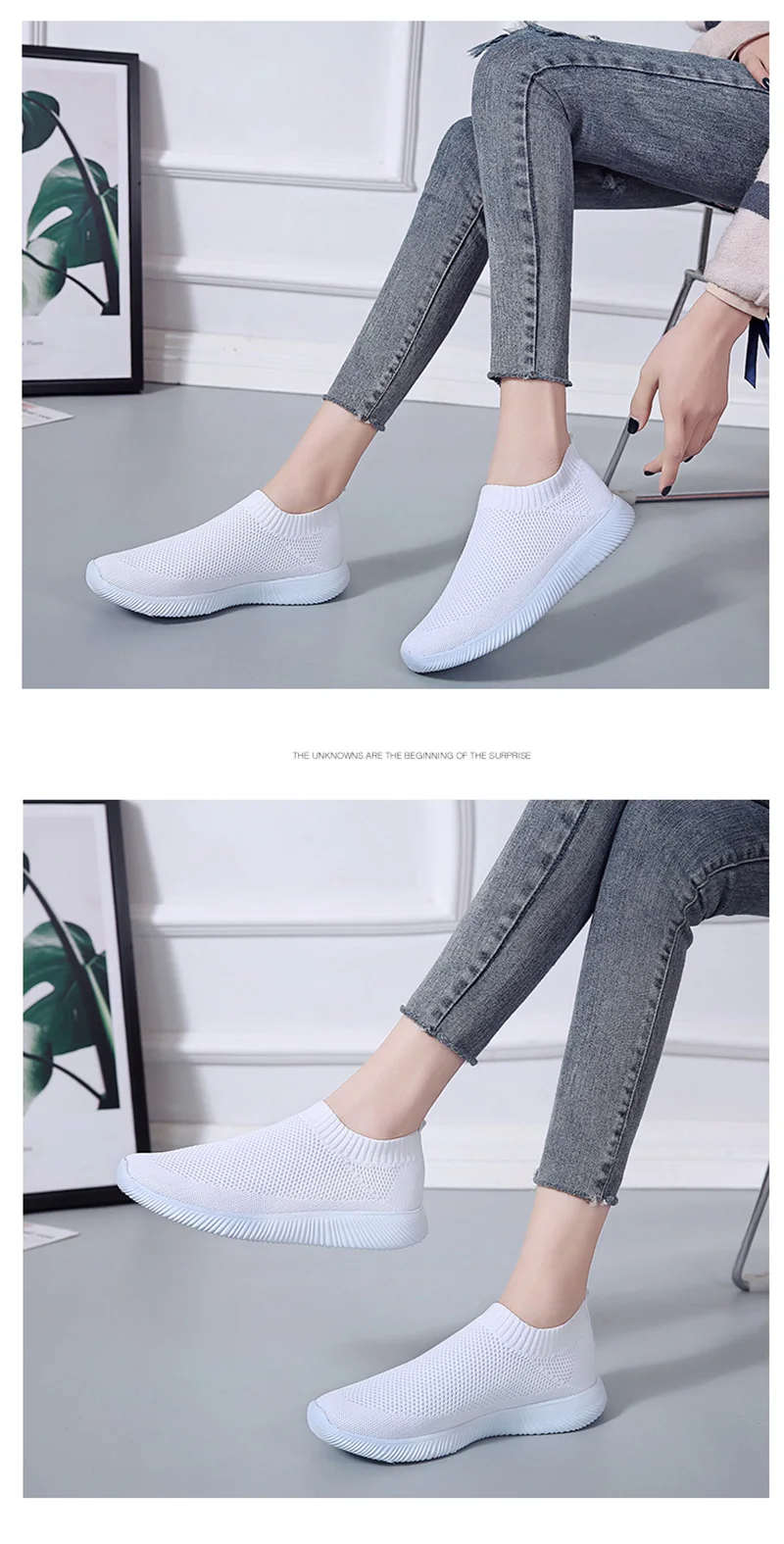 Hot Sell Sock Sneakers Women Pink Outdoor Mesh Shoes Breathable Woman's Footwear Female Girl zapatillas deporte mujer Size 35-44 (10)