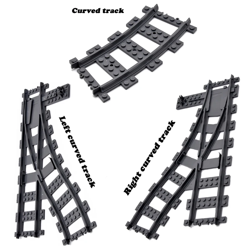 

City Trains Flexible Track Accessory Flexible Rail Switch Building Block Bricks Kids Toys Compatible With Legoings Tracks 7499