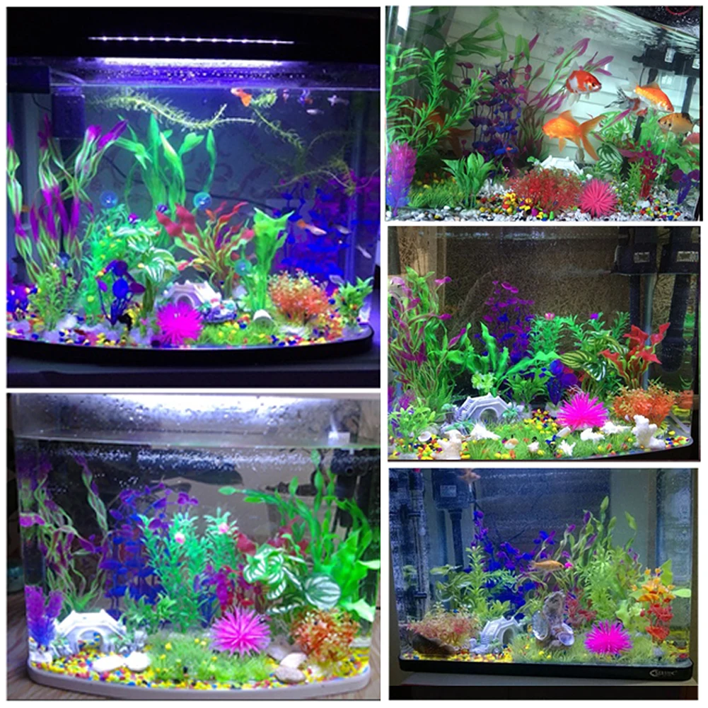 Akuarium Hijau Buatan Tanaman Rumput Plastik Air Rumput Aquarium
