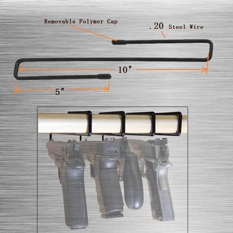 

Gun Safe Handgun Pistol Hangers, Pack of 2 Handgun Hangers Handy Gun Hangers for Shelves and Safes