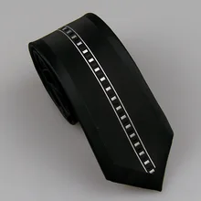 Lammulin Галстуки мужской костюм шеи галстук границы дизайн черный с серебром вертикальный полосатый галстук микроволокнистый жаккард тощий галстук 6 см