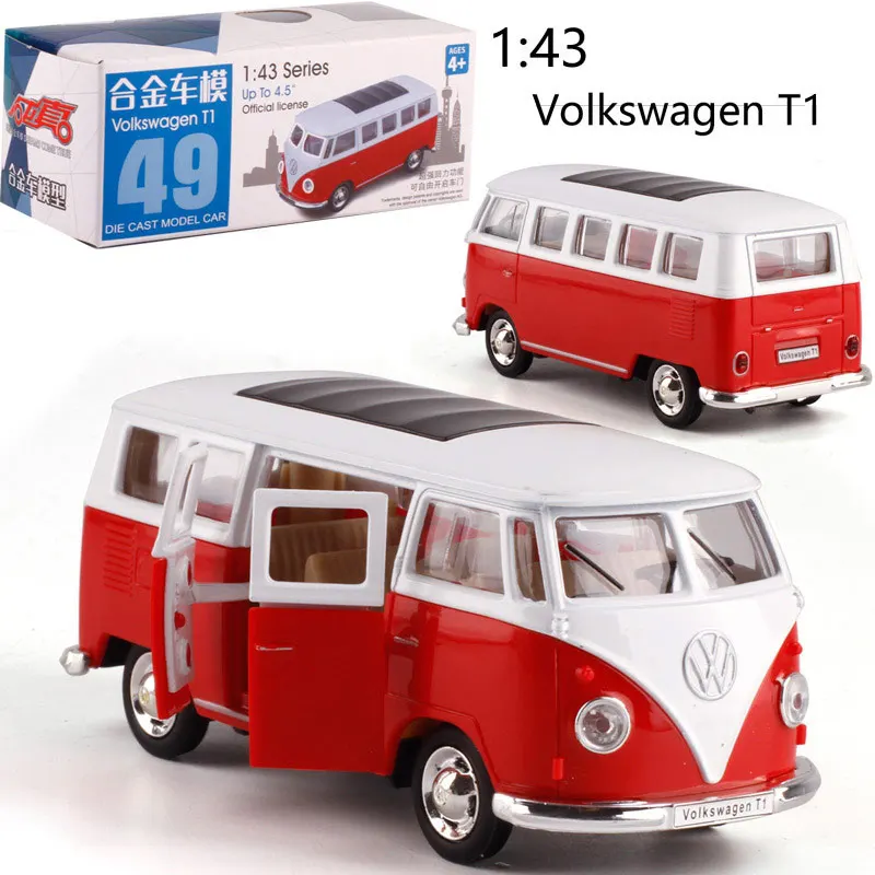 1:38 Scale Volkswagen bus T1 Alloy Pull-back car Diecast Metal Model Car For Collection Friend Children Gift 1:38 Scale Volkswagen bus T1 Alloy Pull-back car Diecast Metal Model Car For Collection Friend Children Gift