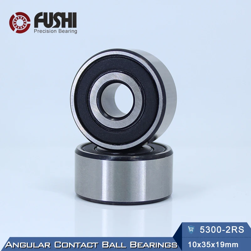 5300 2RS Подшипник 10x35x19 мм(1 шт.) осевой двухрядный угловой контакт 5300RS 3300 2RS 3056300 шарикоподшипники