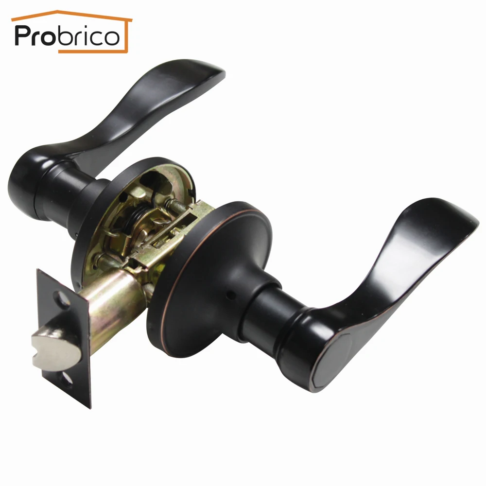 Probrico Stainless Steel Passage Keyless Door Lock Oil Rubbed Bronze