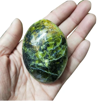 

Natural Green Opal Palm Stone Crystal Polished Specimen Quartz mineral crystal cabochon mineral specimen worry stone