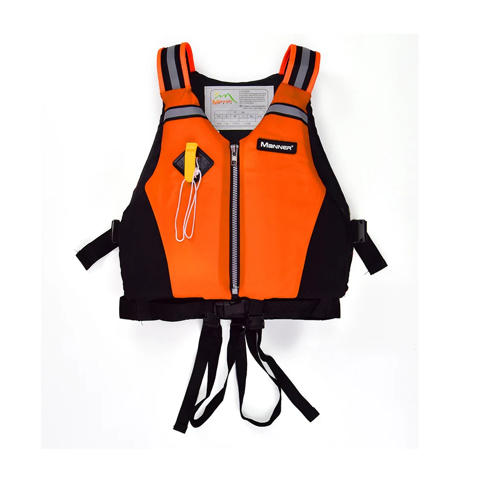 NEWAO Professional Neoprene Adult Adjustable Universal Life Jacket Vest With Whistle Swimming Surfing Skiing Boating Drifting