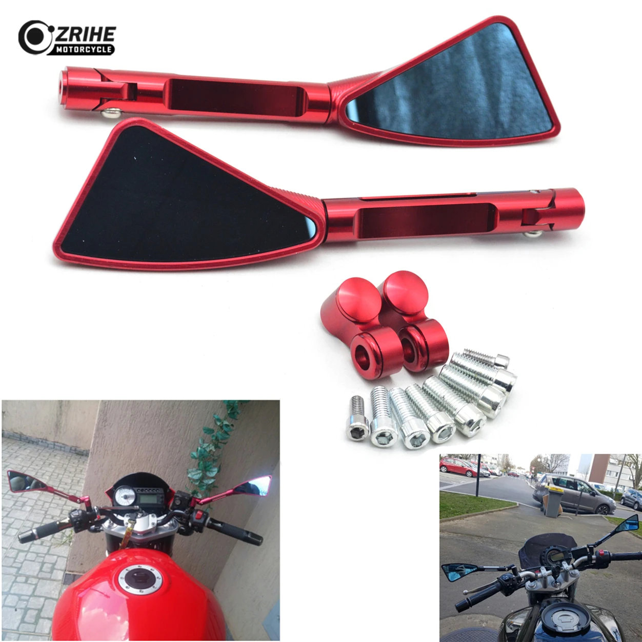 Motorcycle Rearview Mirrors Sports Glass Rear View Side Mirror for honda cb400 CB599 CB600 HORNET 2006 2005 2004 03 ktm 690 SMC