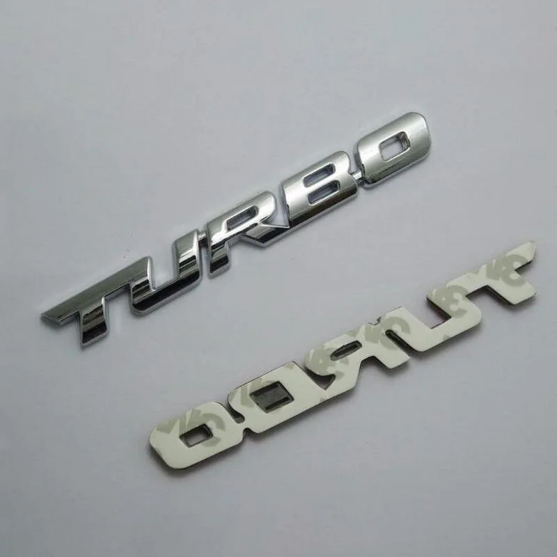 

3D Car Styling TURBO Stickers Boost Loading Boosting Grille Badge sticker Metal Chrome Decal Auto Accessory Initial D Emblem