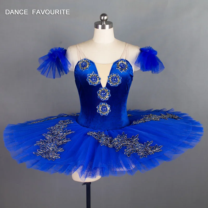 Royal blue color ballet leotard 7 layers adult women dance costume ballet tutu ballerina