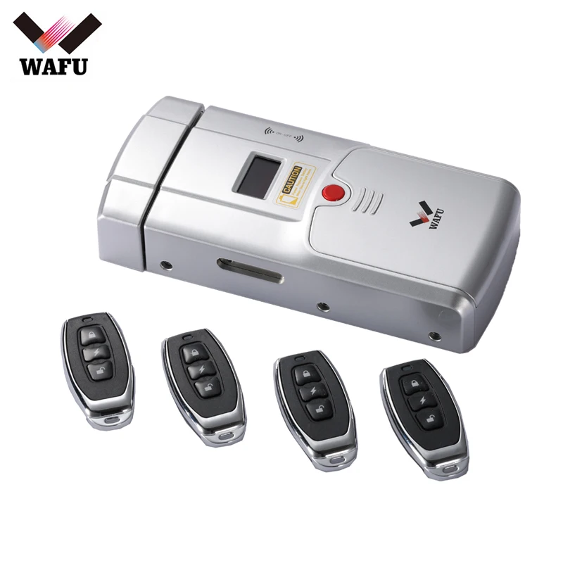 

Wafu 2018 New Invisible Electronic Door Lock Wireless Remote Control Opeing With Dual Circuits Unlocked For Home Security