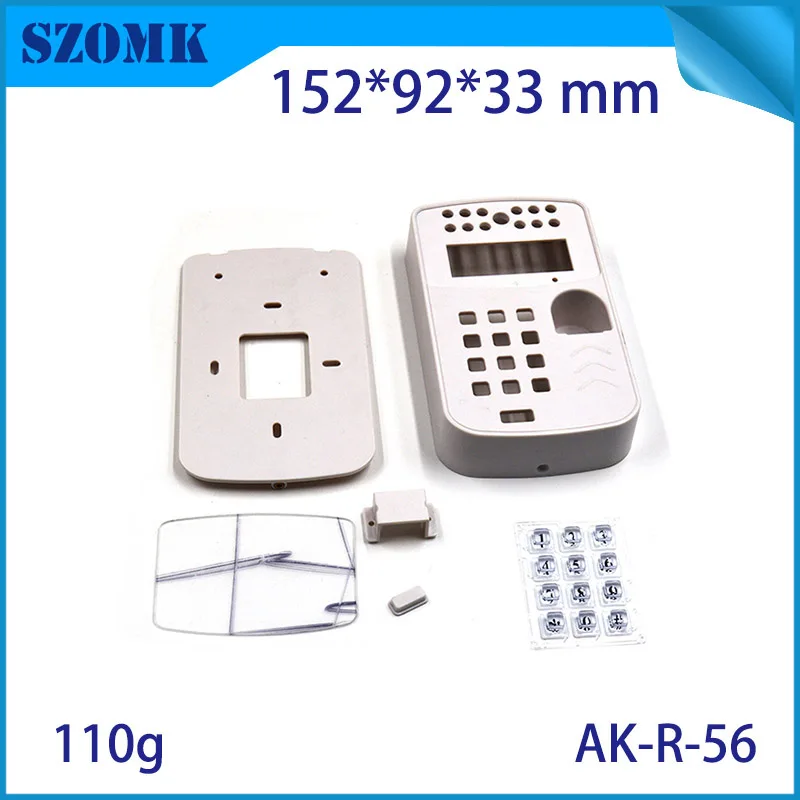 

1 piece, 152*92*33mm szomk plastic housing for electronics fingerprint identification enclosure door access control plastic case