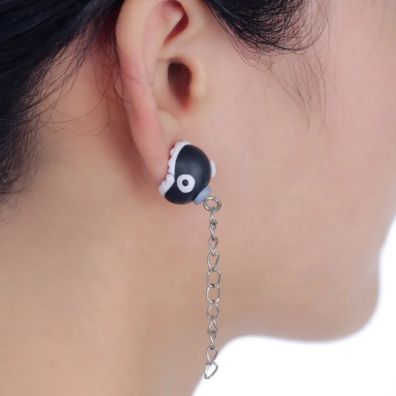 

TTPAIAI 30 Brand Handmade Polymer Clay Cute Piranha Stud Earrings Fashion Jewelry 3D Animal Earrings For Women Girl Gift