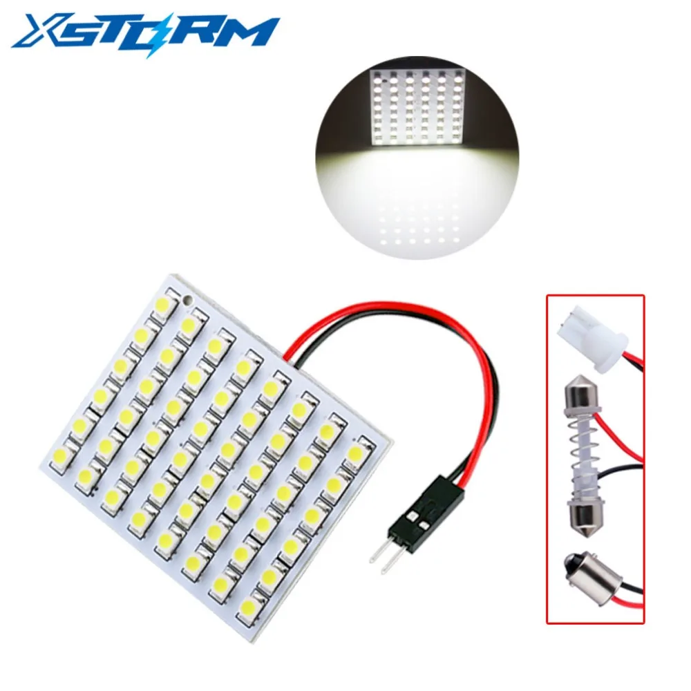 

T10 BA9S Festoon 48 smd Car LED Light Bulbs Panel Interior Dome W5W C5W Reading lamp car light source auto 12V Blue White Yellow