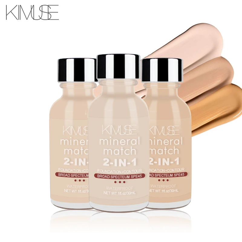 

KIMUSE Liquid Foundation Makeup Concealer Base Primer Brighten Face Concealer Oil Control fondotinta base de maquillaje