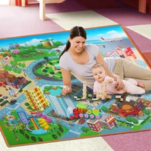 120 * 90cm Baby Toys Traffic Map Play Mat Floor Early Education Toddler Crawling Mat Safety Kids Climbing Blanket