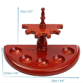 

Semicircle Shape Pipe Stands Wooden Rack Display for 5 Tobacco Pipes BDF99
