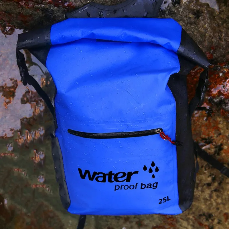 25L открытый водостойкий Дайвинг сухая сумка рюкзак сумка для хранения Рафтинг Спорт водонепроницаемые сумки дорожные наборы рюкзаки - Цвет: Оранжевый