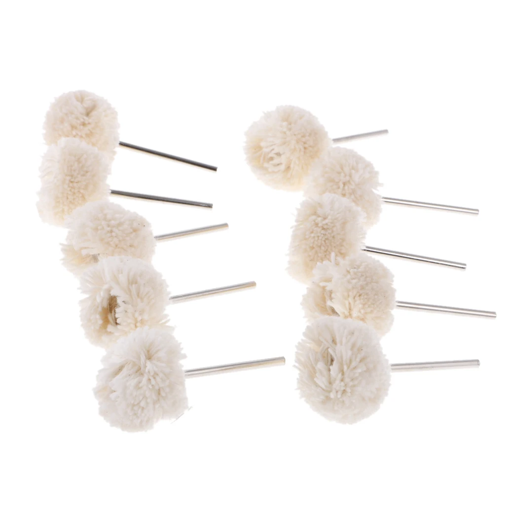 10 Pieces Polishing Wheel Buff Buffing Pad Brush for Rotary Polish Drill Bit Polishing Buffing Brushes