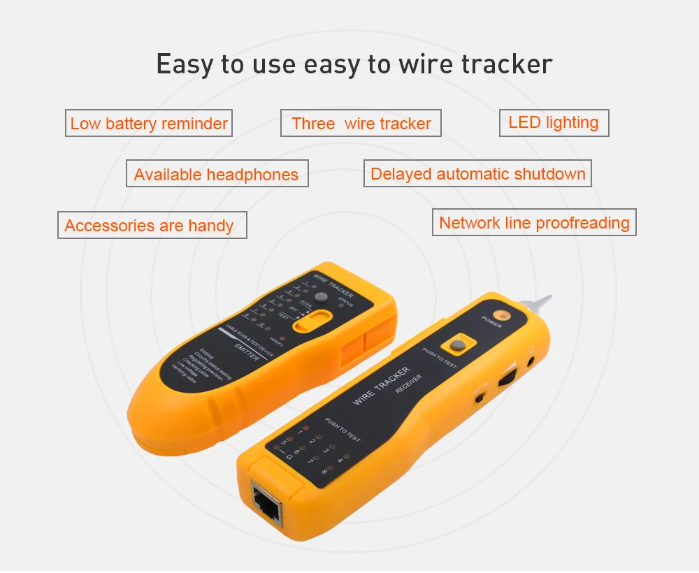 Горячее предложение UTP STP Cat5 Cat6 RJ45 линии Finder Телефонный Провод Tracker Tracer Диагностика тон Tool Kit локальной сети кабельного тестера JW-360