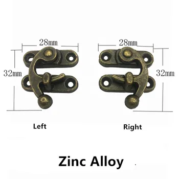 

Bronze Alloy Box Suitcase Toggle Latch Buckles,Sewing Bag Clasp for Closure Box Chest,Suitcase Case Lock,28x32mm,20sets