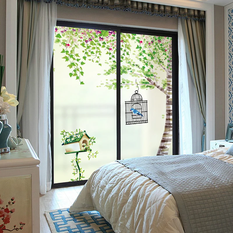 

Window glass stickers light opaque shading bedroom glass door decoration film window paper window stickers small fresh