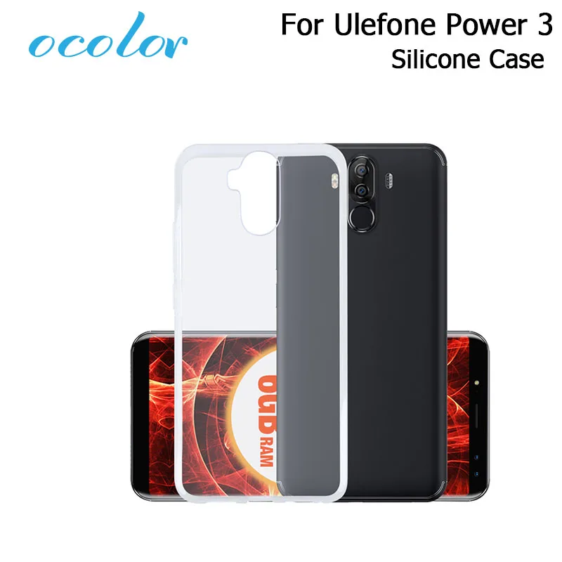 Ocolor для Ulefone Мощность 3 S силиконовый чехол 6.0 ''soft задняя крышка защитный ТПУ