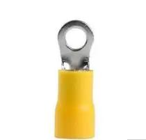 

free shipping 50PCS RV5.5-4S yellow round pre-insulated terminals cold pressing terminals