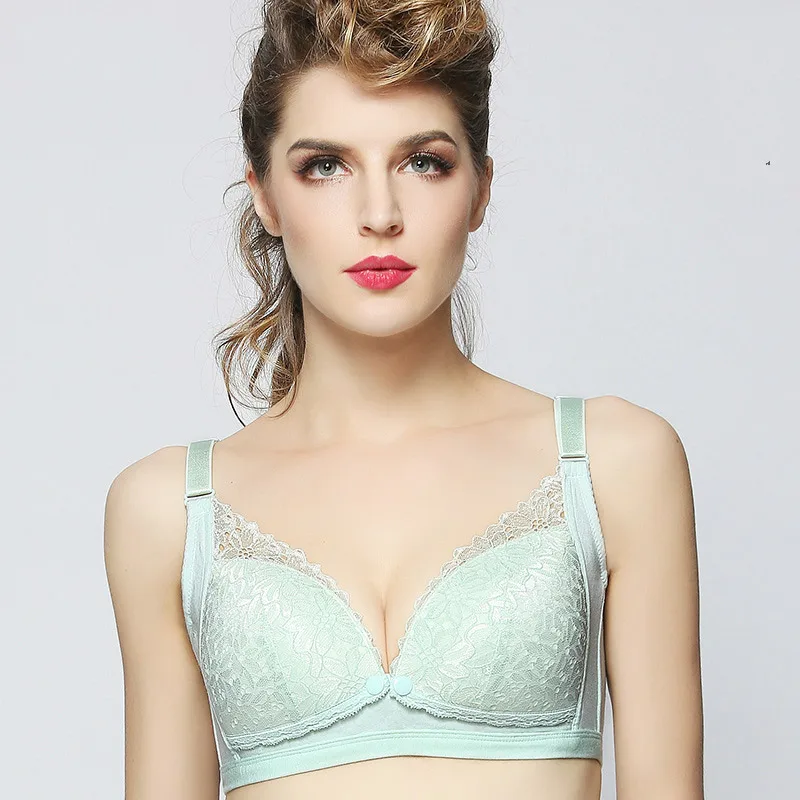 BC Cup Front Button Push Up Gather Maternity Bras Lace Vest Breastfeeding Underwear For Pregnant Women Bra BC Cup Front Button Push Up Gather Maternity Bras Lace Vest Breastfeeding Underwear For Pregnant Women Bra