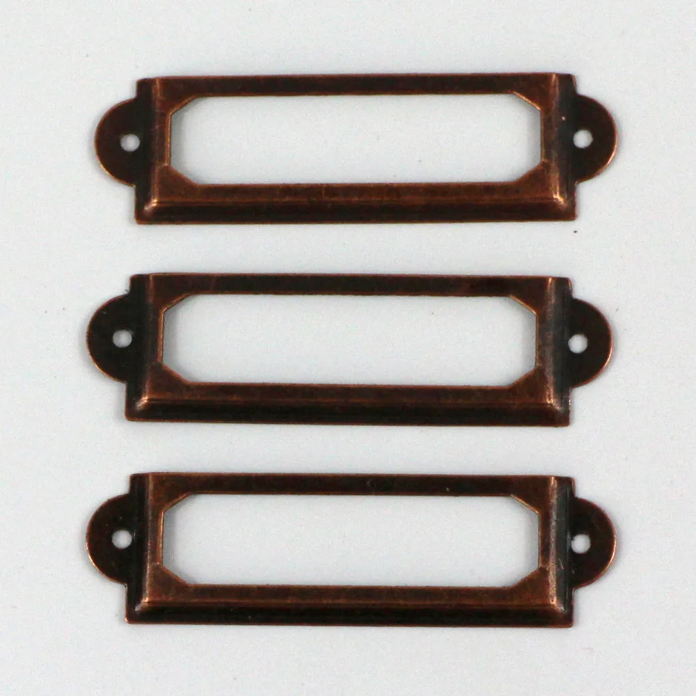 Antique copper /bronze Iron Label Frame Card Holder scrapbooking accessories 30Pcs