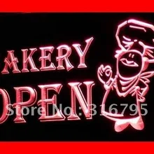 I175 открытое хлебобулочные магазин хлеб Дисплей светодиодный неоновый свет Признаки включения/выключения 20+ Цвета 5 размеров