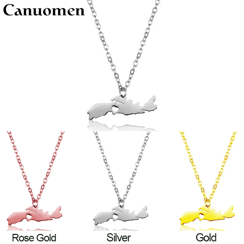 Canada Map Nova Scotia Pendant Necklaces Charm Country Necklace Rose