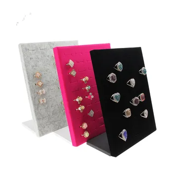 

Free Shipping 50holds Ring Display Shelf Jewelry Stand Holder Rings Organizer Show Case Ring Storage Packaging Rack