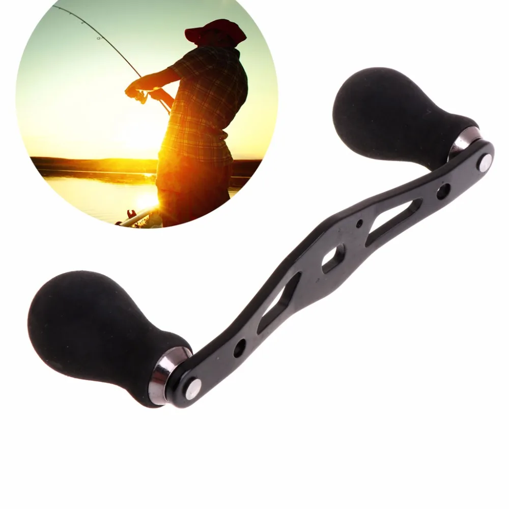 

Fishing Handle Reel Double Knob Replacement Baitcasting Accessory Aluminum Alloy