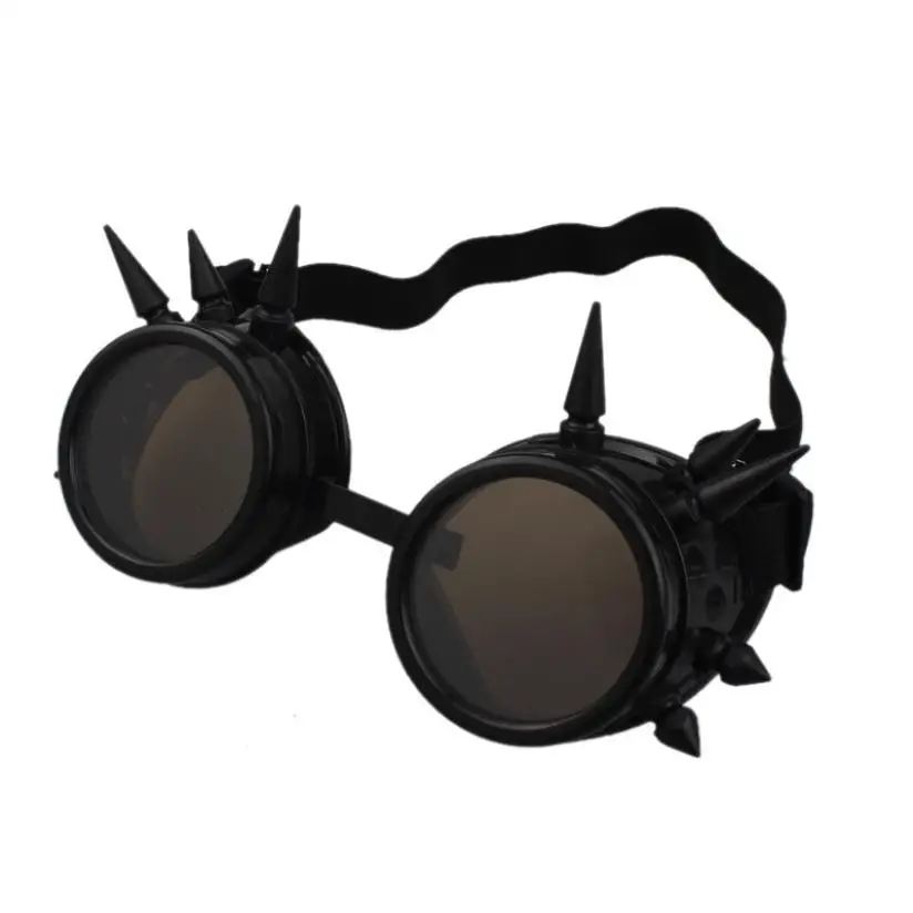 Женские мужские летние модные солнцезащитные очки с заклепками ветрозащитный стимпанк зеркальные винтажные готические линзы очки lunette de soleil A0 - Цвет линз: A