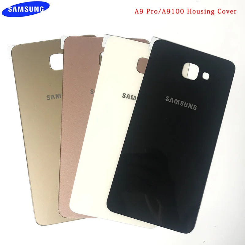 

100% Original Glass Rear Housing Cover Replacement Back Battery Case Wth Adhensive Sticker For Samsung Galaxy A9 Pro/A9100