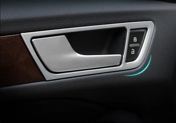 

Chrome Car Inner Door Handle Cover Trim Car Door Armrest Handle Sticker For Audi Q5 2009-2016 Accessories Car Styling