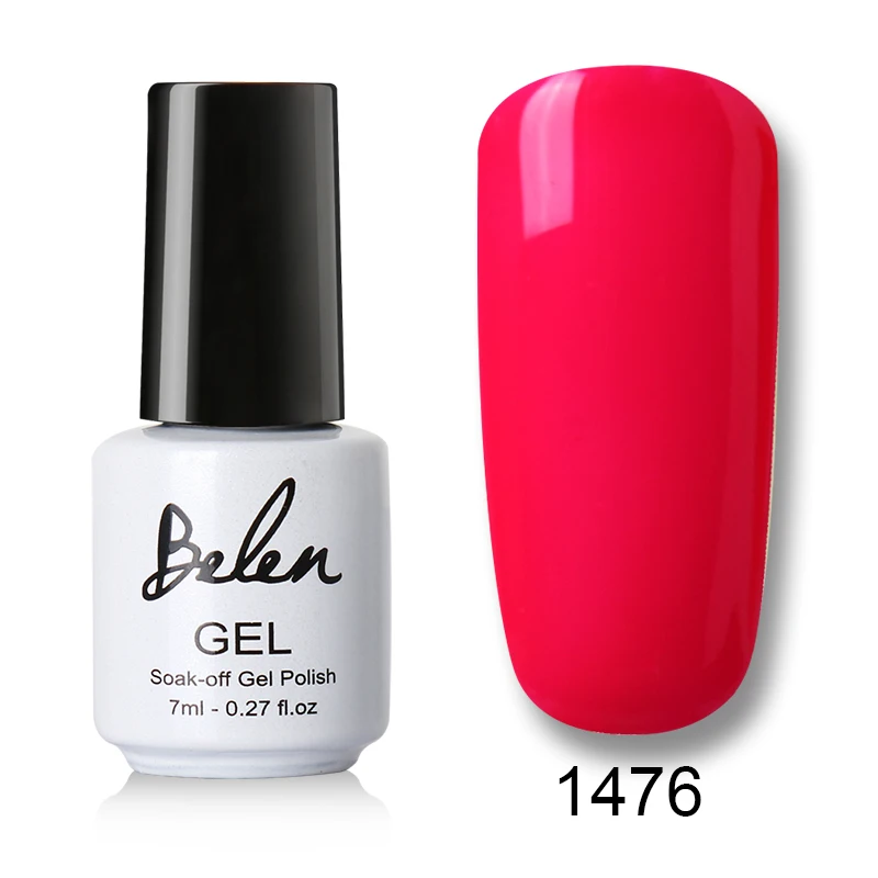 Belen 7 мл горячая распродажа 50 цветов Красный Розовый Белый Гель-лак для ногтей УФ светодиодный Полупостоянный лак Гель-лак - Цвет: 1476