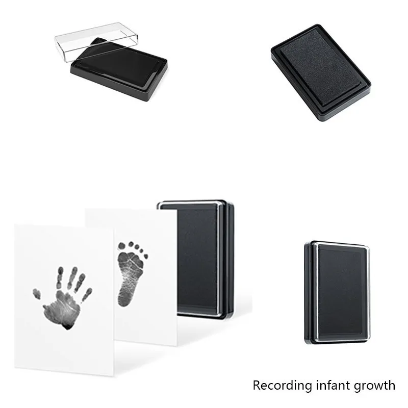 

Baby Handprint and Footprint Ink Pad 100% Non-Toxic Safe Imprint Hundred Days Birthday Souvenir Hand Footprint Toy Gift