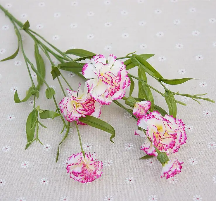 Настоящее прикосновение цветы шелковая Гвоздика матери/учителя подарок украшение для дома/для свадьбы искусственные цветы