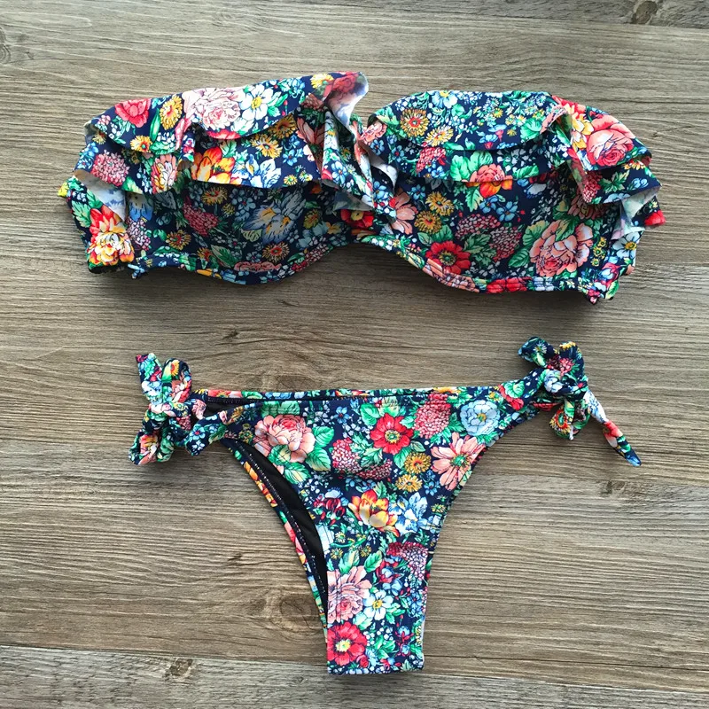 

New bandage beach strapless swimwear bikinis 2019 women swimsuit sexy bikini brazilian set biquini bathing suits 485