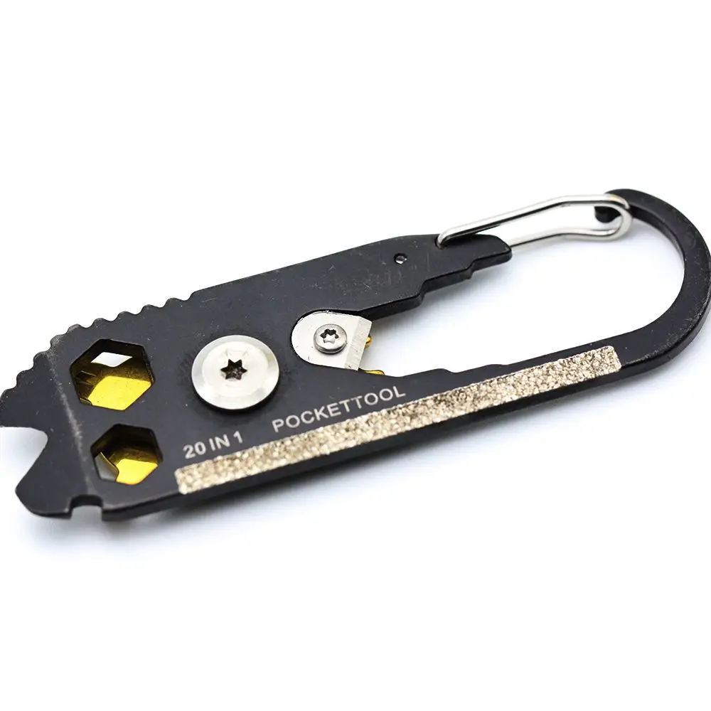 Outdoor EDC Keychain 20-in-1 Pocket Multi Tool Bottle Opener Wrench Screwdriver Outdoor EDC Keychain 20-in-1 Pocket Multi Tool Bottle Opener Wrench Screwdriver