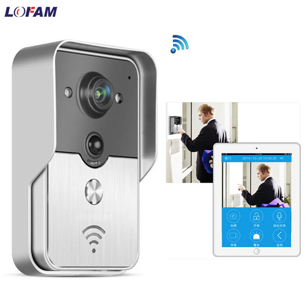 

LOFAM Wireless IP Video Intercom 720P Smart WI-FI Video Door Phone Door Bell WIFI Doorbell Camera Night Vision PIR Alarm Unlock